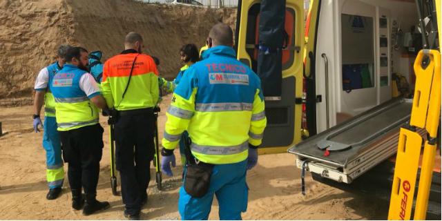 Un trabajador herido tras caer desde tres metros en una obra en Boadilla