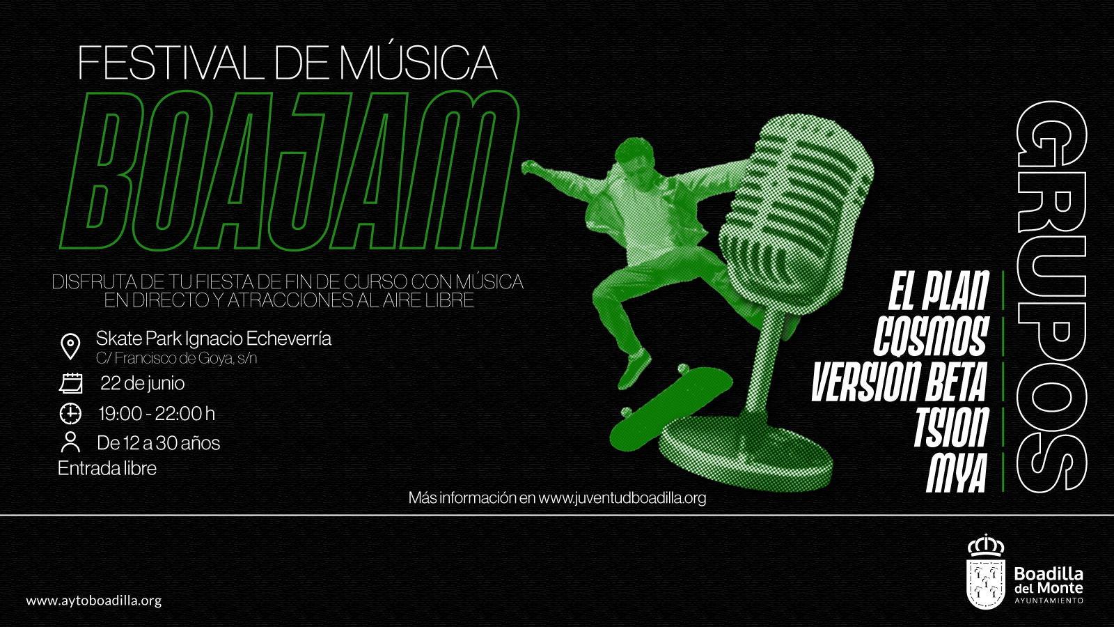 Nueva edición de Boajam para celebrar el fin de curso con música en directo y atracciones