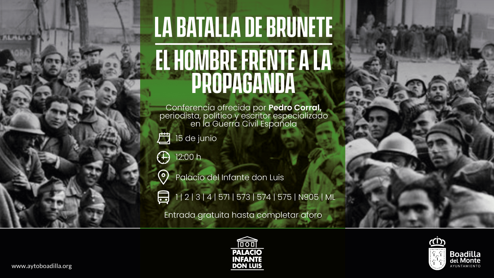 Una conferencia sobre la Batalla de Brunete se celebrará en Boadilla del Monte