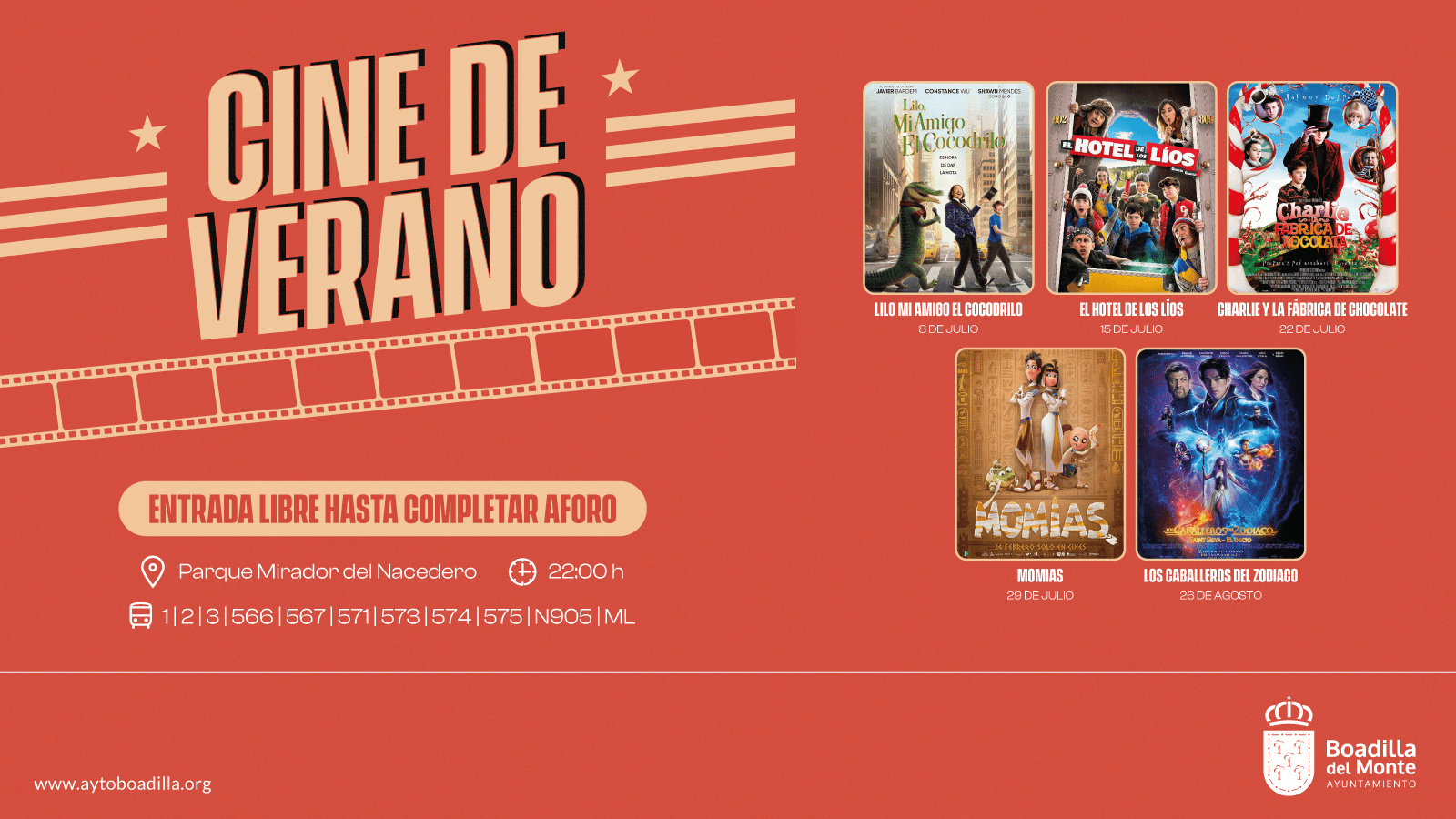 Arranca el cine de Verano en el parque Mirador del Nacedero