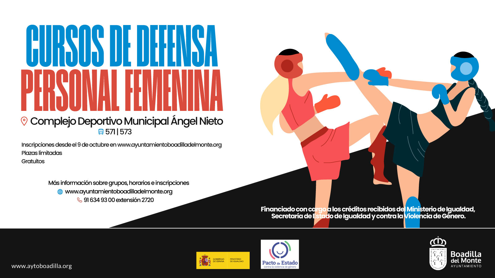 Abierta la inscripción para los cursos municipales de defensa personal femenina