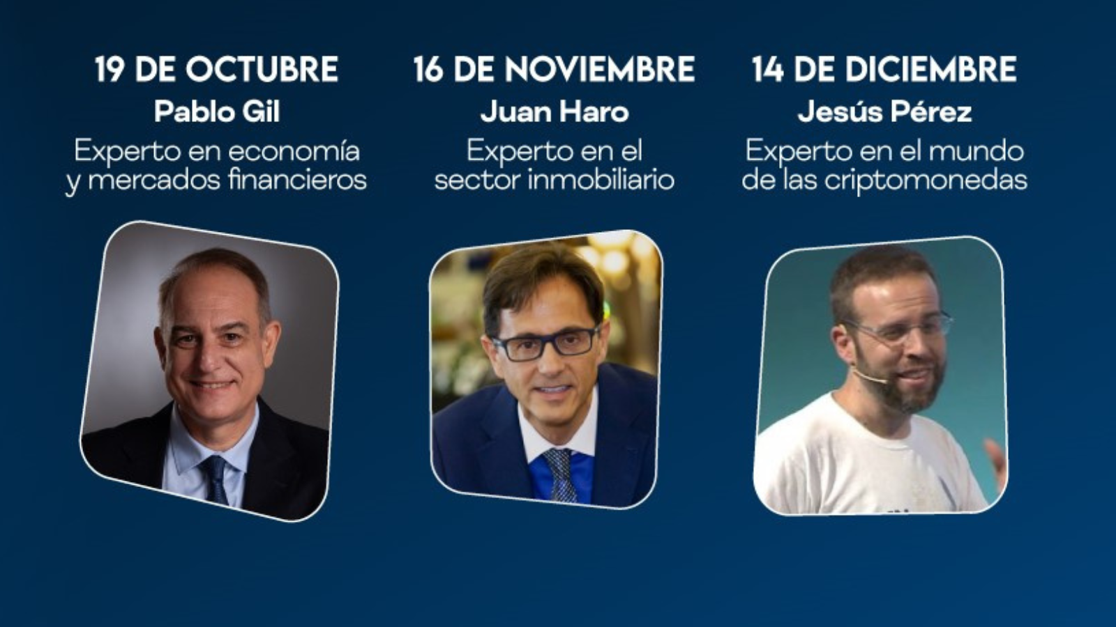 Conferencias de expertos en mercados financieros, sector inmobiliario y criptomonedas, en Espacio Finanzas