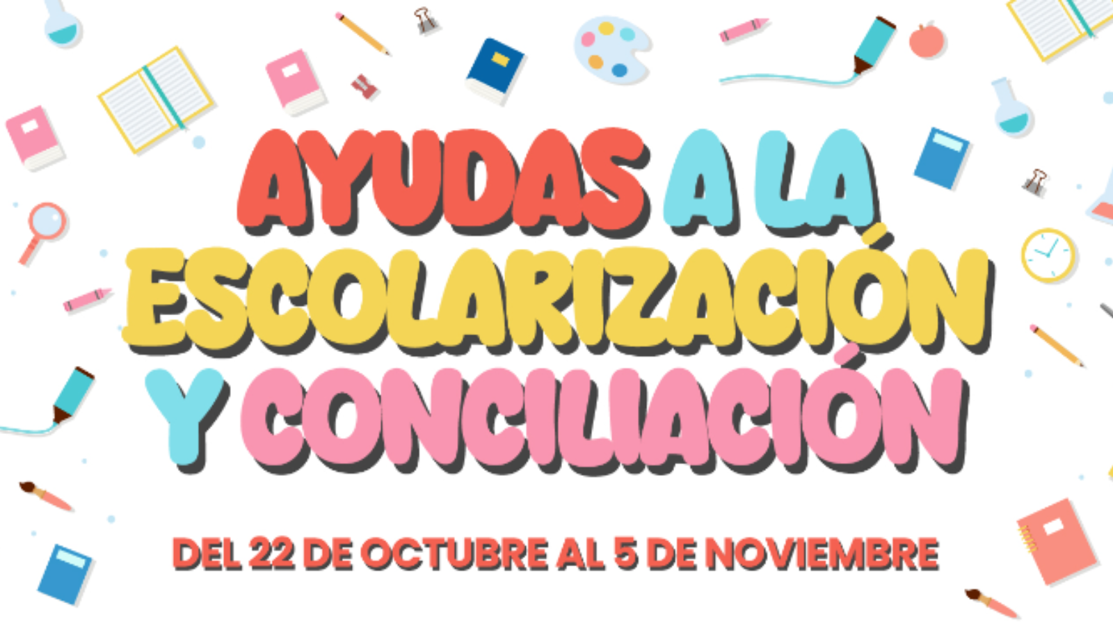 Abierto hasta el 5 de noviembre el plazo para solicitar las becas de escolarización y conciliación