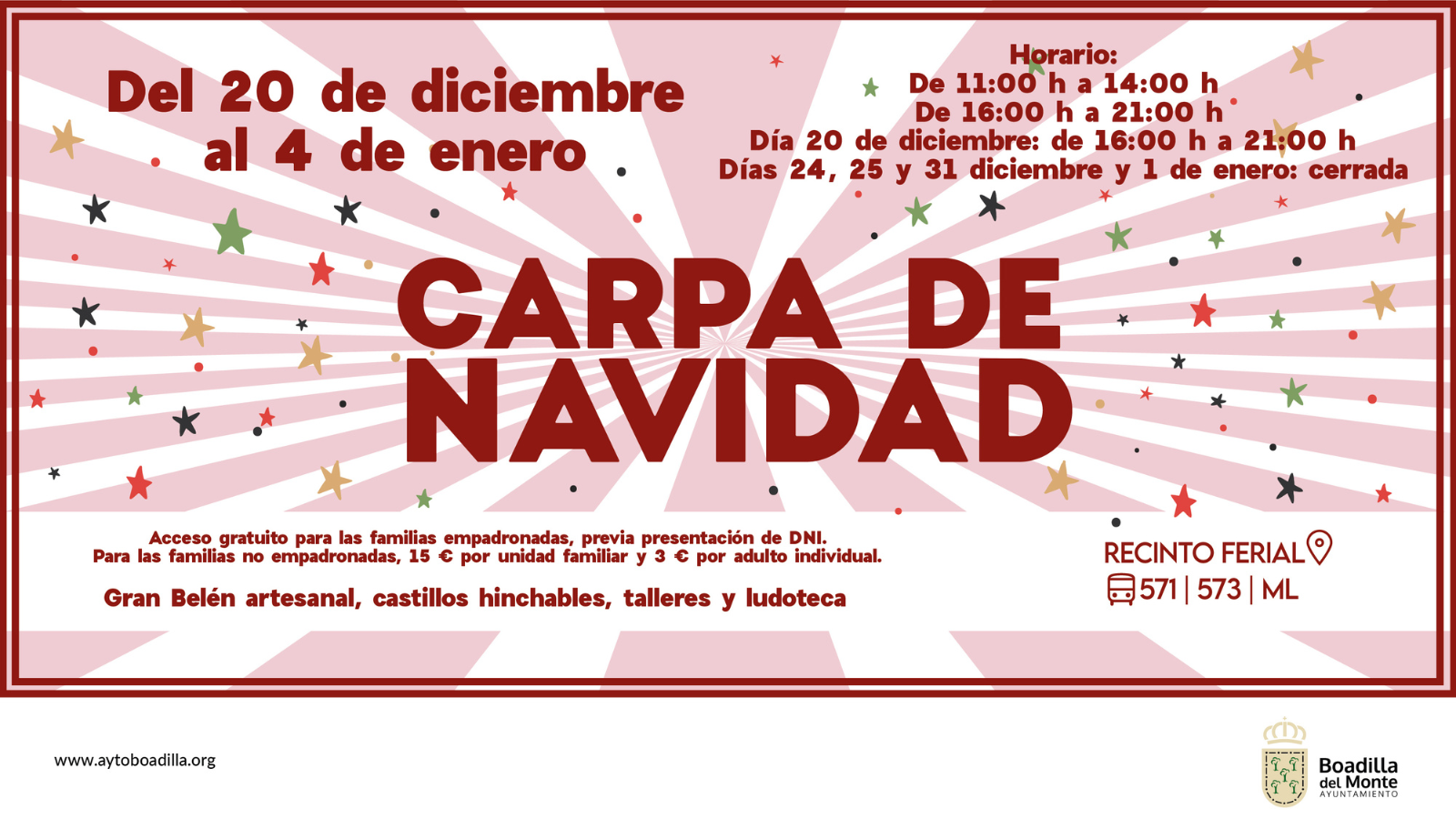 La Carpa de Navidad abre sus puertas en el Recinto Ferial