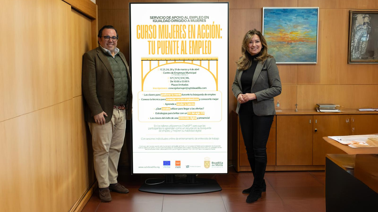 Boadilla ofrece un curso y varios talleres para potenciar el talento femenino y apoyar la búsqueda de empleo