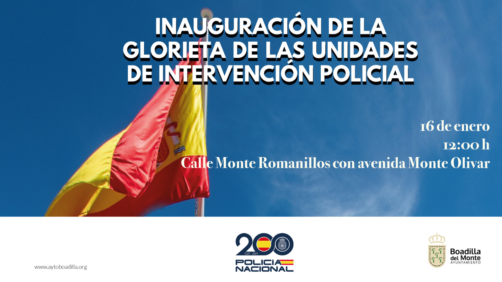 Inauguración de la glorieta Unidades de Intervención Policial en Boadilla del Monte