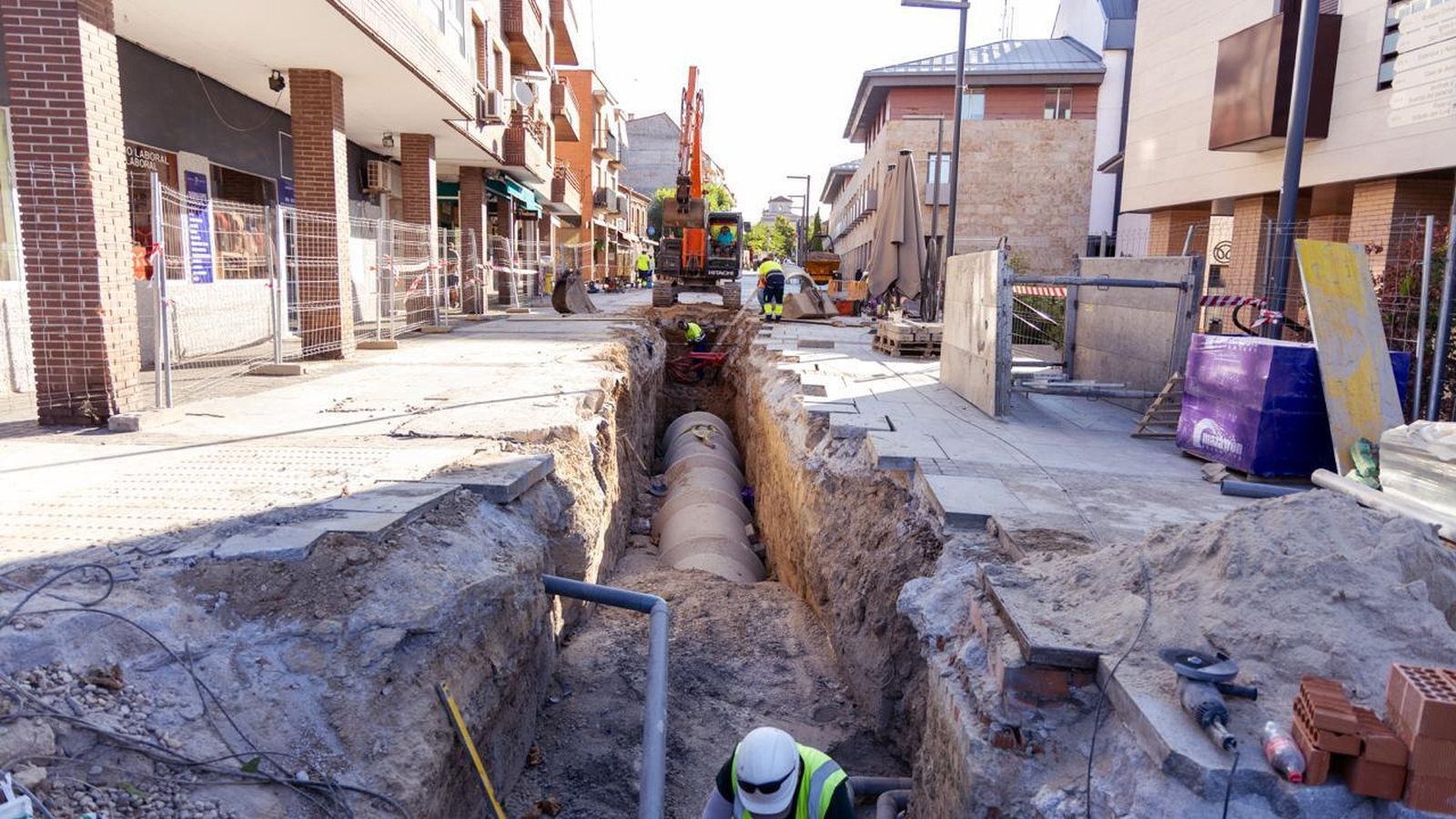 Boadilla avanza en remodelación del casco histórico con nuevo colector
