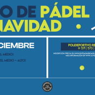 El polideportivo Rey Felipe VI organiza un torneo de pádel juvenil el 21 de diciembre