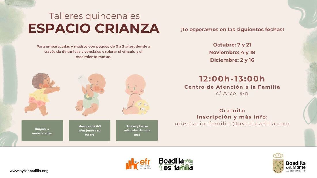Boadilla relanza sus talleres gratuitos de crianza