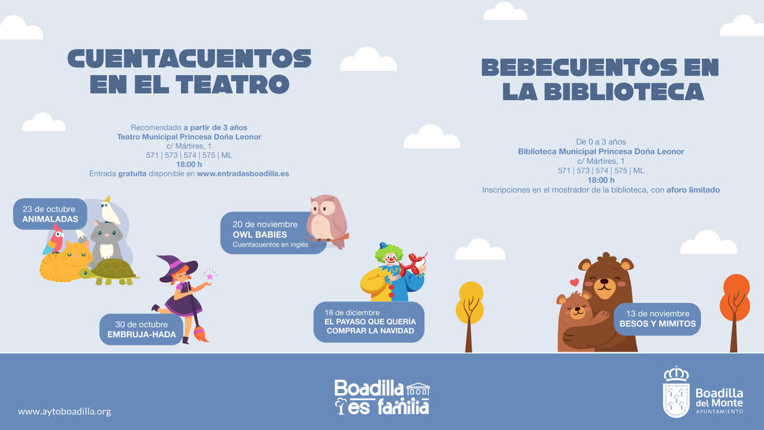 El Teatro de Boadilla abre cuatro cuentacuentos gratuitos
