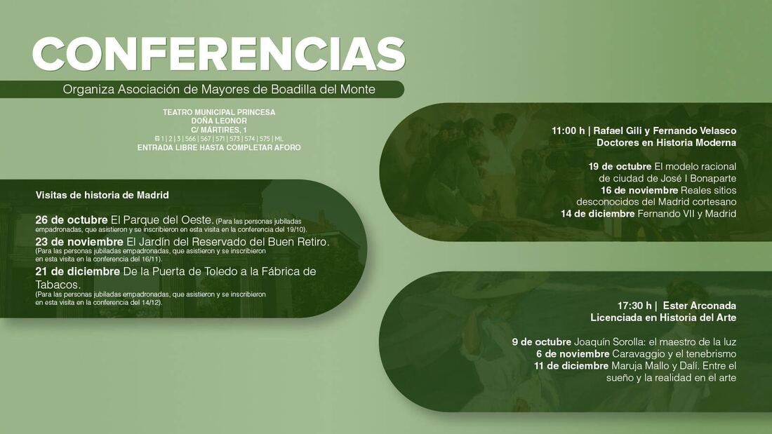 Los mayores de Boadilla organizan un ciclo de historia y arte