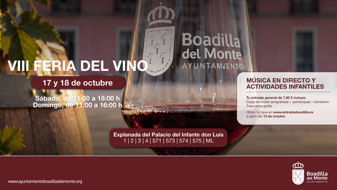 La VIII Feria del Vino llega a Boadilla este fin de semana